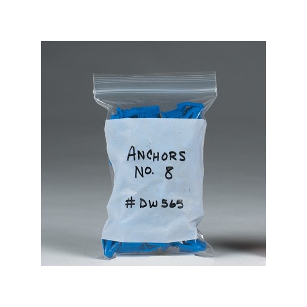 14 x 16'' - 2 Mil White Block Reclosable Poly Bags, 500PK