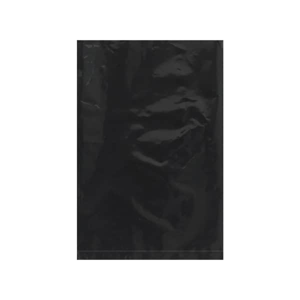 6 x 9'' - 2 Mil Black Flat Poly Bags, 1000PK