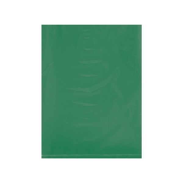 9 x 12'' - 2 Mil Green Flat Poly Bags, 1000PK