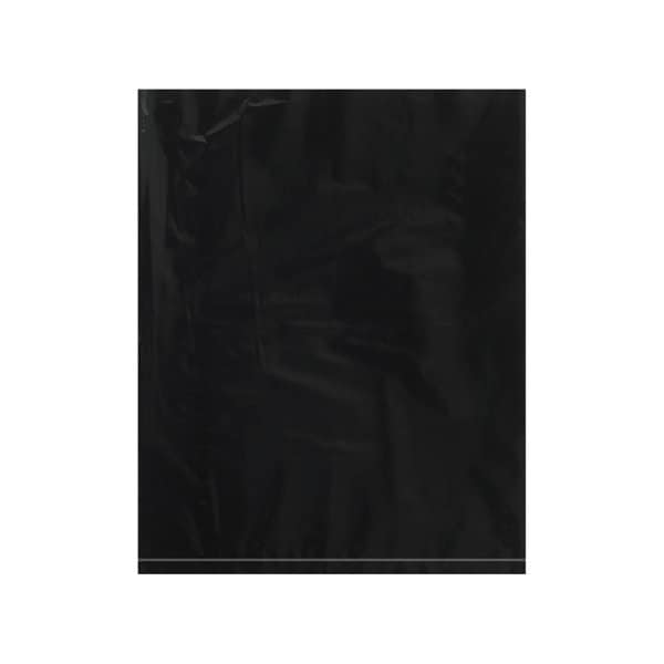 12 x 15'' - 2 Mil Black Flat Poly Bags, 1000PK