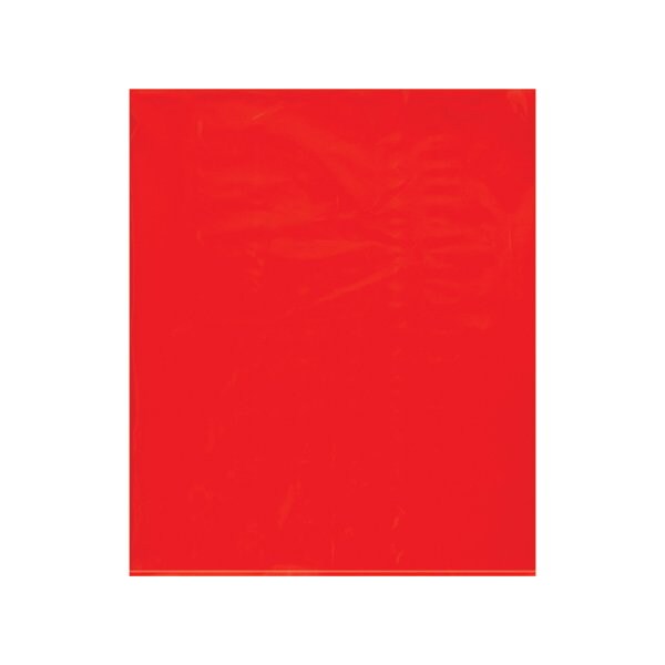 15 x 18'' - 2 Mil Red Flat Poly Bags, 1000PK