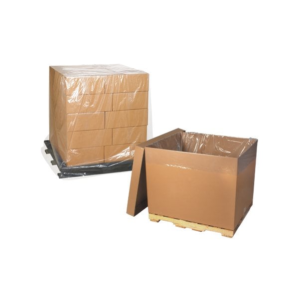 46 x 36 x 65'' - 2 Mil Clear Pallet Covers, 100PK