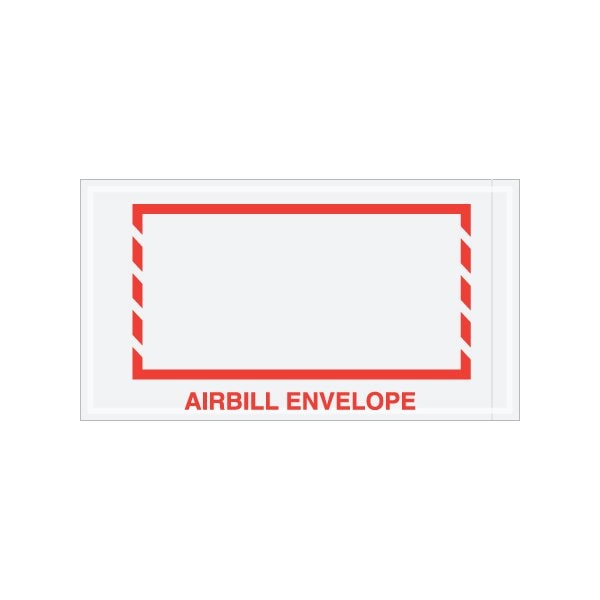 5-1/2 x 10'' Red Border ''Airbill Envelope'' Document Envelopes, 1000PK