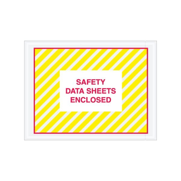 4-1/2 x 6'' ''Safety Data Sheets Enclosed'' SDS Envelopes, 1000PK