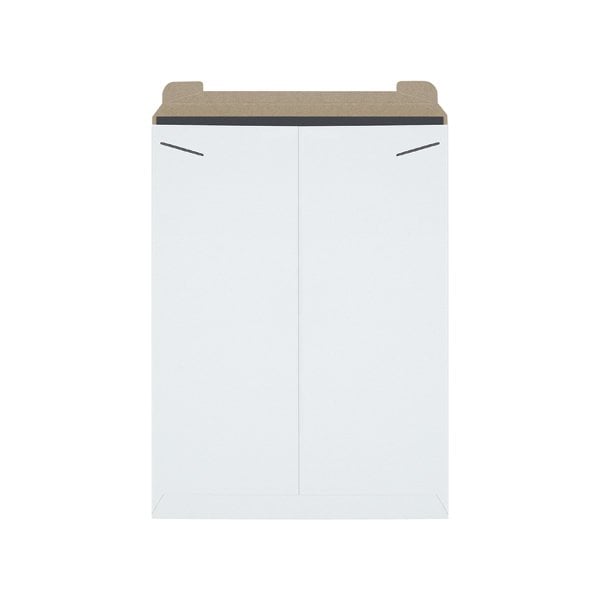 18 x 24'' White Stayflats Mailers, 50PK