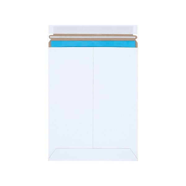 9 x 11-1/2'' White Self-Seal Stayflats Plus Mailers, 100PK
