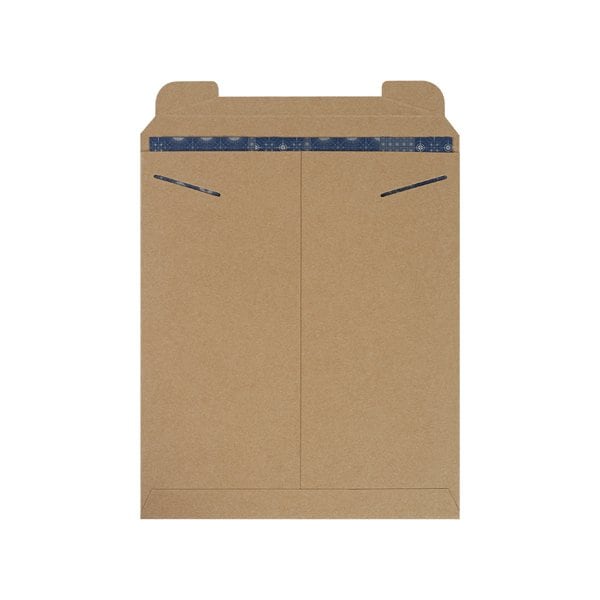 12 3/4 x 15'' Kraft Stayflats Mailers, 100PK