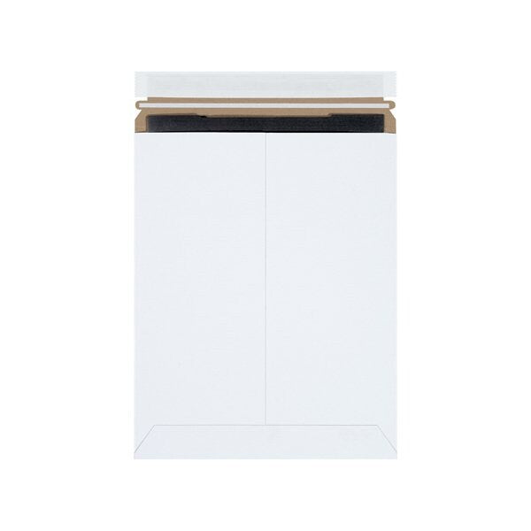 9 3/4 x 12 1/4'' White Self-Seal Stayflats Plus Mailers, 100PK