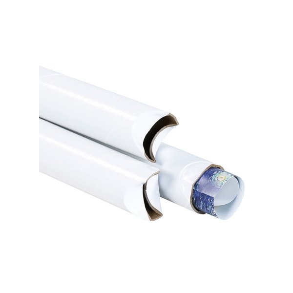 2 x 24'' White Crimped End Tubes, 50PK
