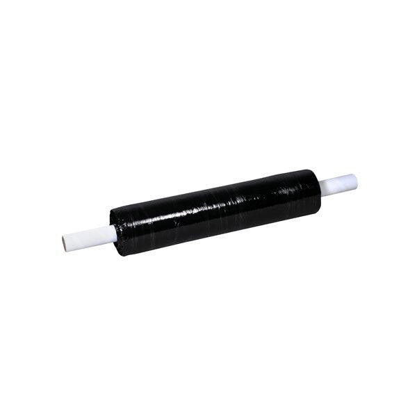 20'' x 80 Gauge x 1000' Black Extended Core Opaque Stretch Film, 4PK