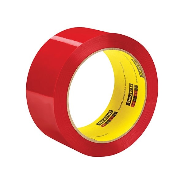 2'' x 55 yds. Red 3M 373 Carton Sealing Tape, 36PK
