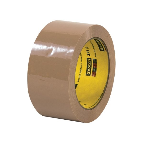 2'' x 110 yds. Tan 3M 371 Carton Sealing Tape, 36PK