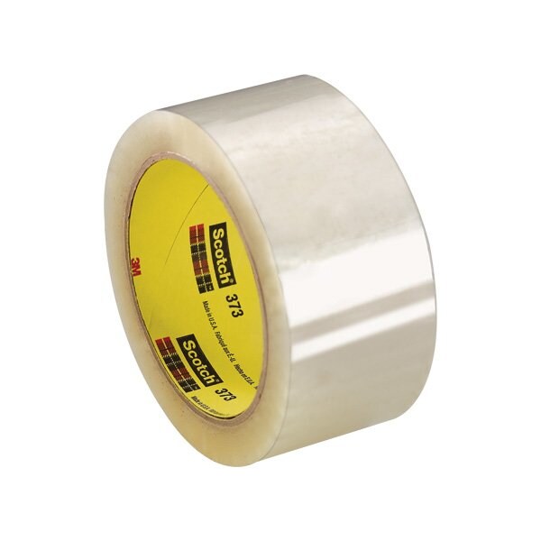 2'' x 110 yds. Clear 3M 373 Carton Sealing Tape, 6PK