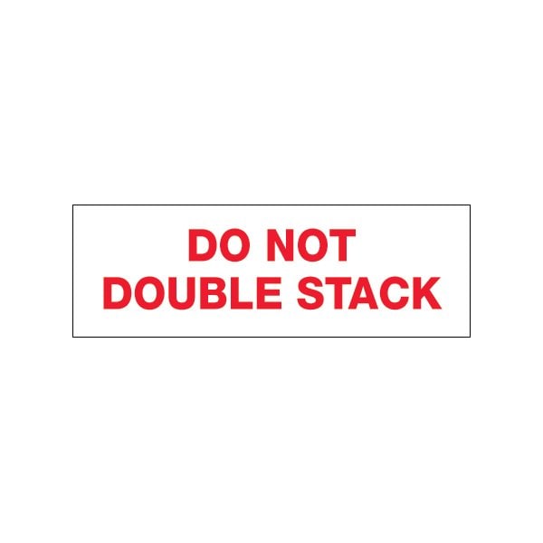 3'' x 110 yds. - ''Do Not Double Stack...'' Tape Logic Pre-Printed Carton Sealing Tape, 24PK