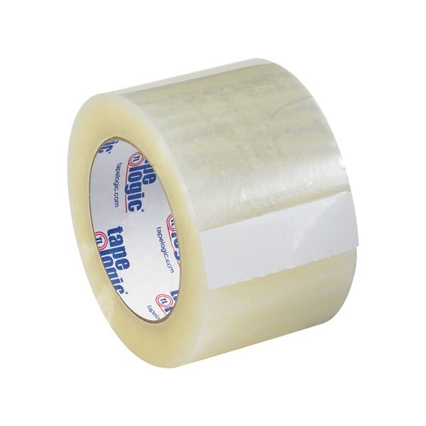 3'' x 110 yds. Clear Tape Logic #126 Quiet Carton Sealing Tape, 6PK