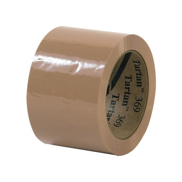 3'' x 110 yds. Tan 3M 369 Carton Sealing Tape, 24PK