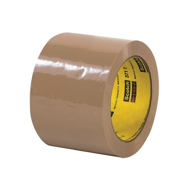 3'' x 110 yds. Tan 3M 371 Carton Sealing Tape, 24PK