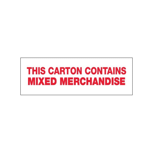 2'' x 55 yds. - ''Mixed Merchandise'' Tape Logic Pre-Printed Carton Sealing Tape, 6PK