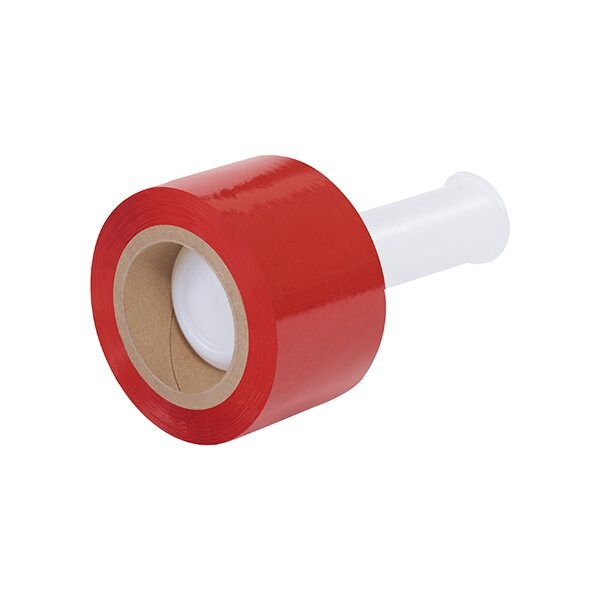 3'' x 80 Gauge x 1000' Red Bundling Stretch Film, 18PK