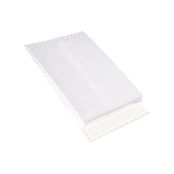 10 x 13 x 1-1/2'' White Expandable Tyvek Envelopes, 100PK
