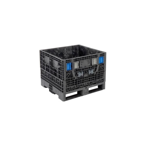 ORBIS KD3230-25 BulkPak Folding Bulk Shipping Container - 32"L x 30"W x 25"H, 1500 Lb. Cap. Black