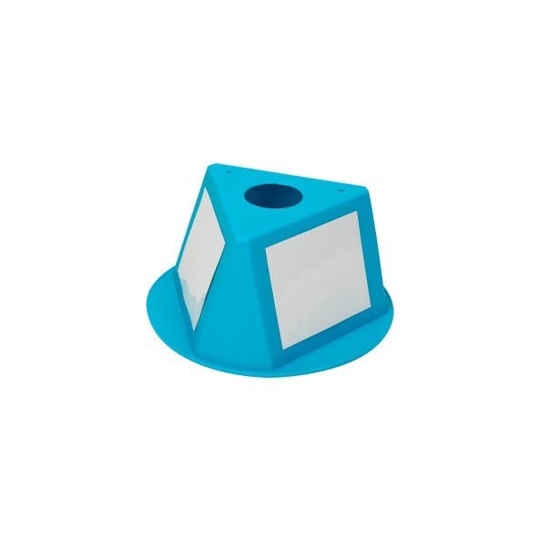 Inventory Control Cone W/ Dry Erase Decals, Turquoise