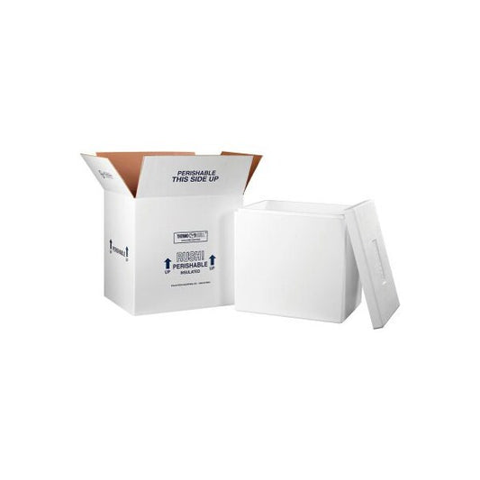 Foam Insulated Shipping Kit, 18"L x 14"W x 19"H, White
