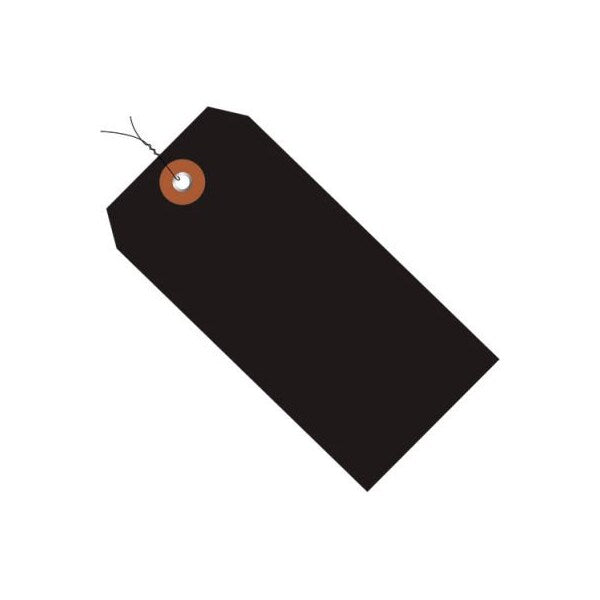 Plastic Shipping Tag Pre Wired#5 4-3/4L x 2-3/8W Black 100/Pack