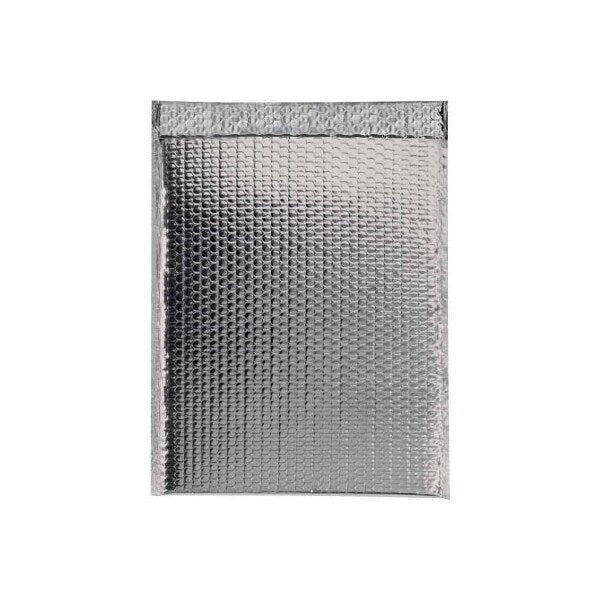 Glamour Bubble Mailers, 13"W x 17-1/2"L, Silver, 100/Pack