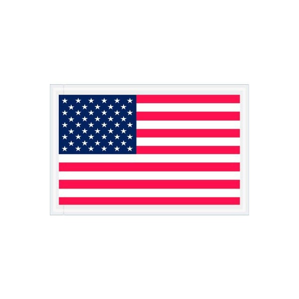 Full Face USA Flag Envelopes, 8"L x 5-1/4"W, Red/White/Blue, 1000/Pack