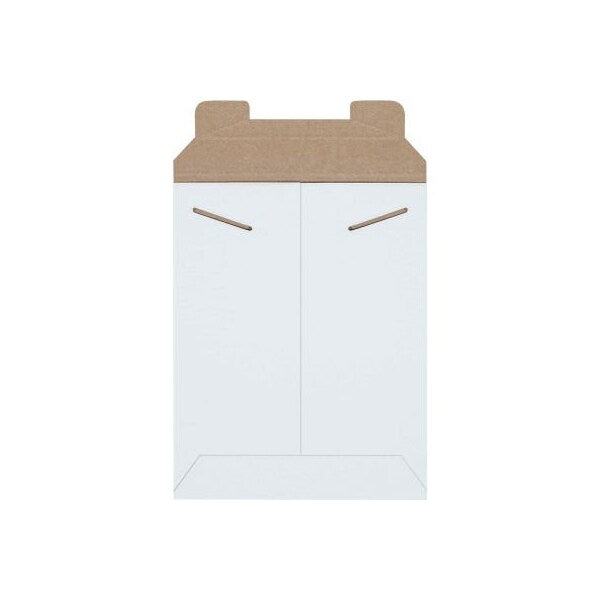 Stayflats® Tab Lock Mailers, 7"W x 9"L, White, 100/Pack