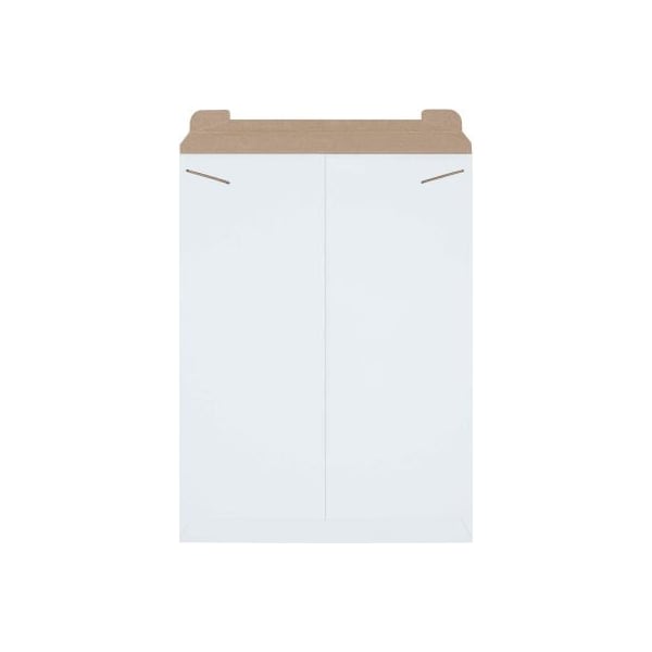 Stayflats® Tab Lock Mailers, 18"W x 24"L, White, 50/Pack