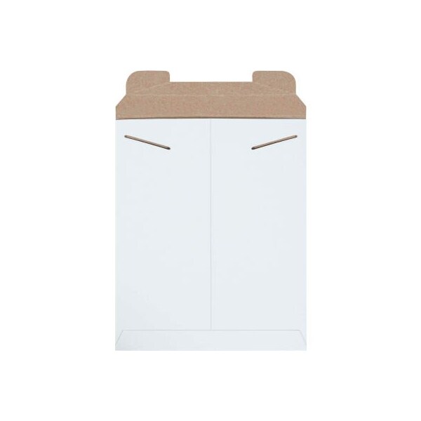 Stayflats® Tab Lock Mailers, 11"W x 13-1/2"L, White, 100/Pack
