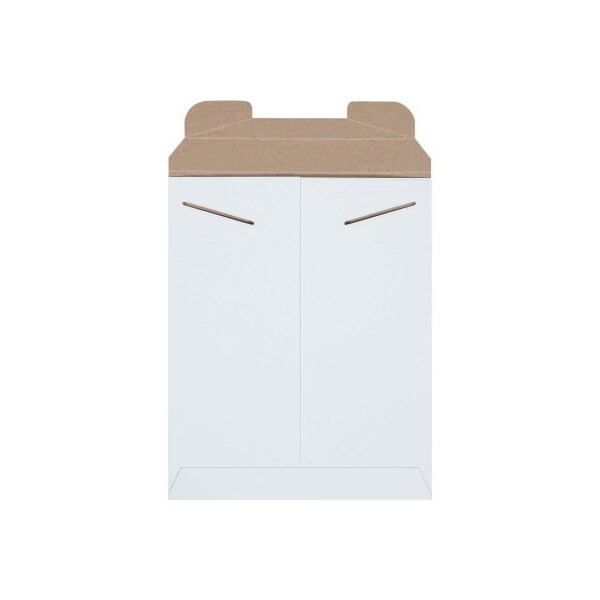 Stayflats® Tab Lock Mailers, 9-3/4"W x 12-1/4"L, White, 100/Pack