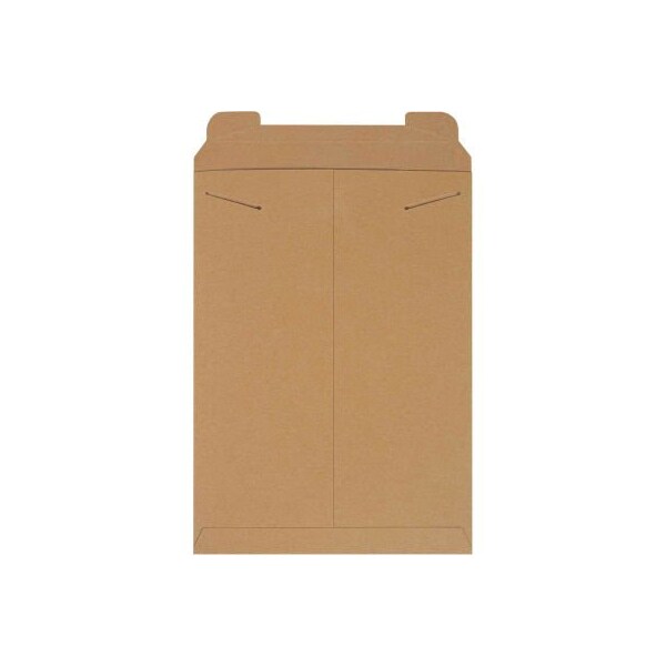 Stayflats® Tab Lock Mailers, 13"W x 18"L, Kraft, 100/Pack