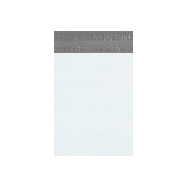 Returnable Poly Mailers 12W x 15-1/2L 2.5 Mil White 100/Pack