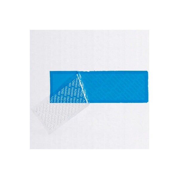 Tape Logic® Security Strips on a Roll 2" x 5-3/4" 3.9 Mil Blue - 330 Strips