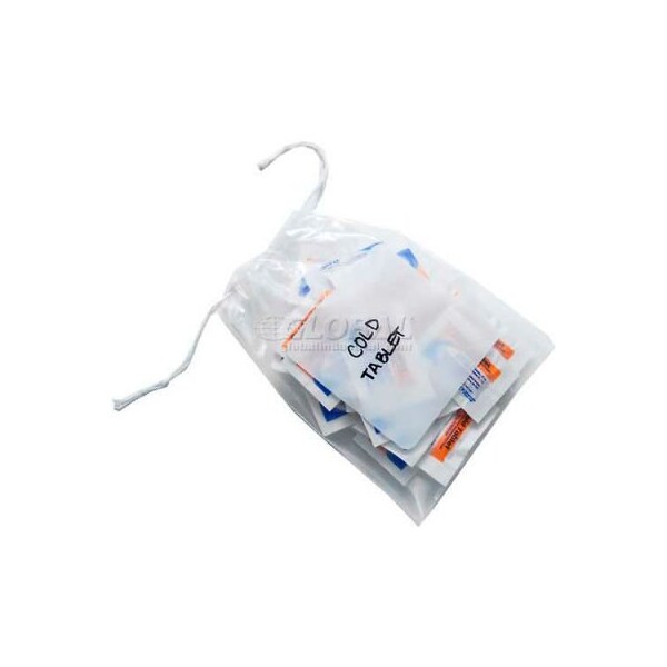 Pull Tite Drawstring Bags, 12"W x 18"L, 1.5 Mil, Clear, 1000/Pack