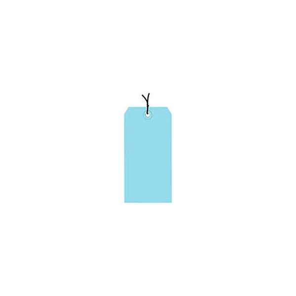 Shipping Tags, Pre Strung, #7, 5-3/4"L x 2-7/8"W, Light Blue, 1000/Pack