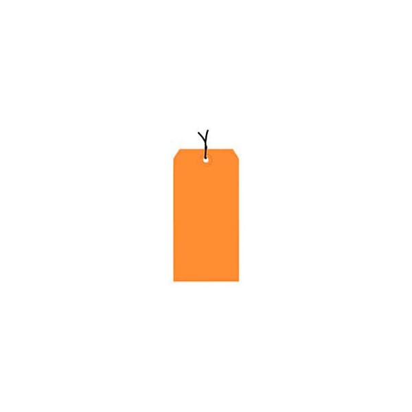 Shipping Tag Pre Strung #5 4-3/4L x 2-3/8W Orange 1000/Pack