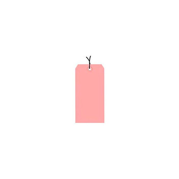 Shipping Tag Pre Strung #3 3-3/4L x 1-7/8W Pink 1000/Pack