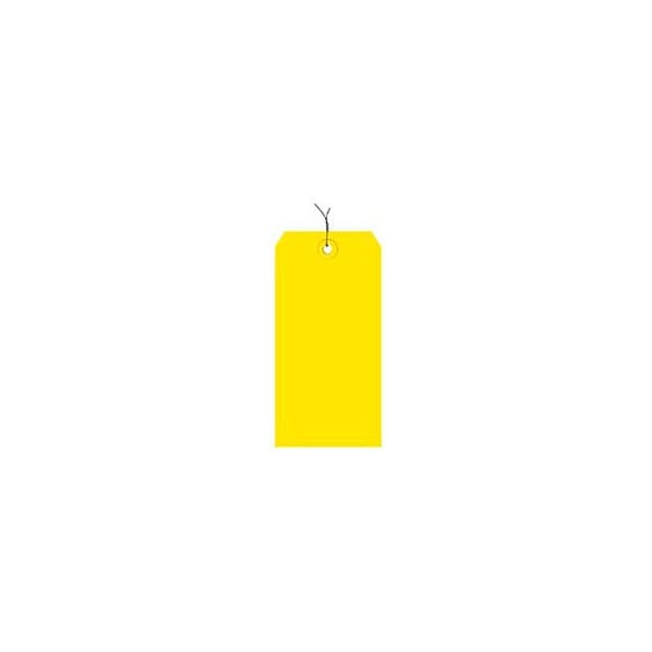 Shipping Tag Pre Wired#7 5-3/4L x 2-7/8W Yellow 1000/Pack
