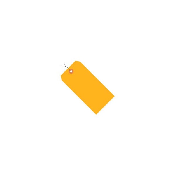 Shipping Tag Pre Wired#2 3-1/4L x 1-5/8W Fluorescent Orange 1000/Pk