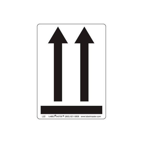 LabelMaster® L22 Black Arrows Up Air Label, 3 1/4" x 4 1/2", 500/Roll