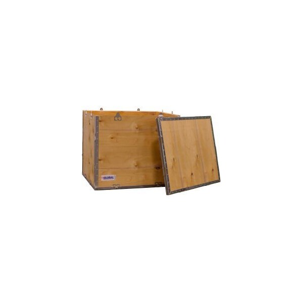Global Industrial„? 4 Panel Shipping Crate w/ Lid, 23-1/4"L x 19-1/4"W x 19-1/2"H