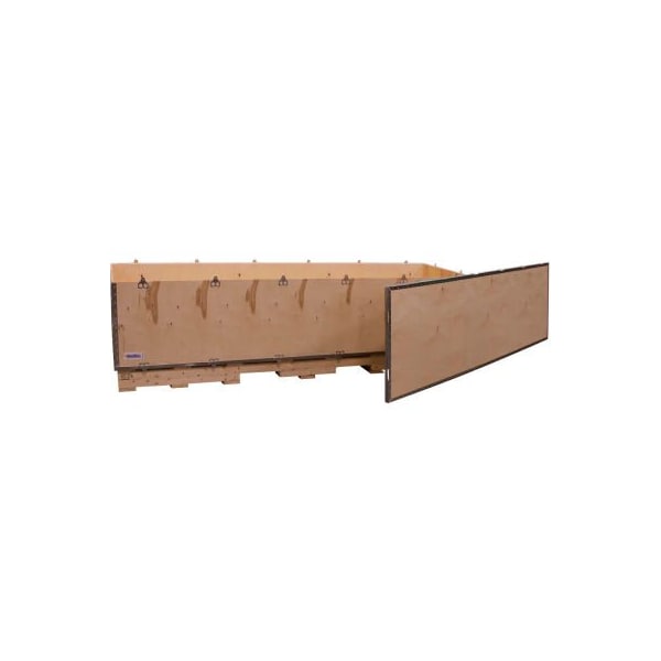 Global Industrial„? 6 Panel Shipping Crate w/ Lid & Pallet, 83-1/4"L x 23-1/4"W x 17-1/2"H