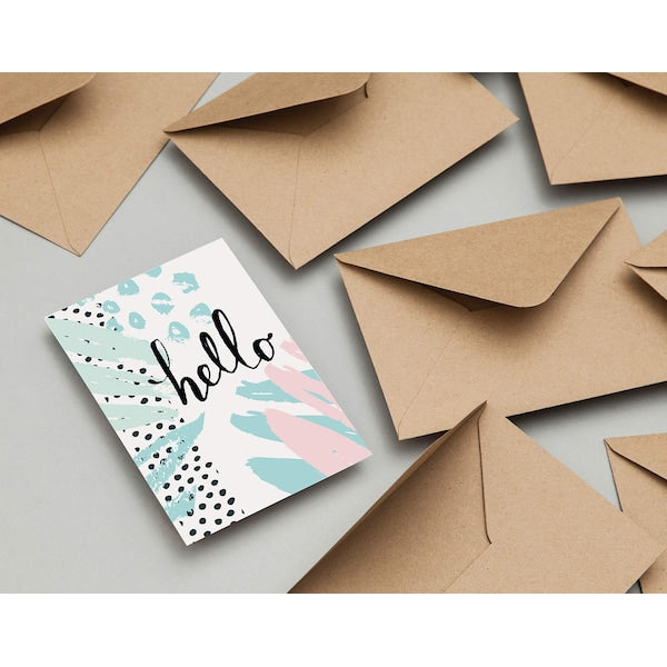 Kraft Invitation Envelopes, Strong Bond Paper, Pointed Flap, A6 Size, 100PK