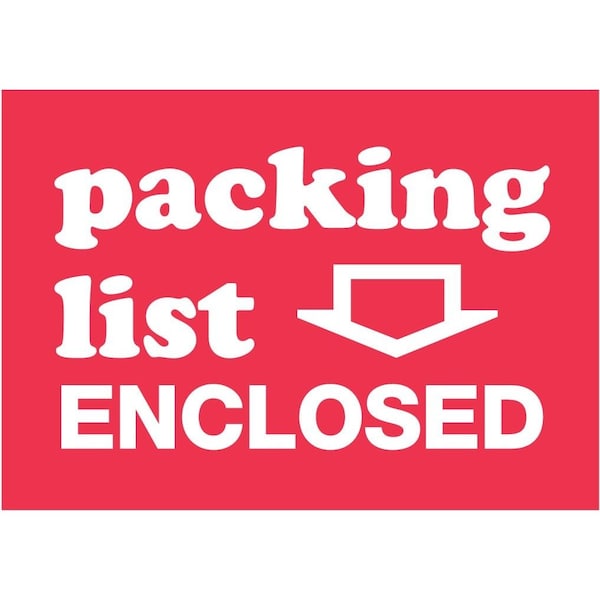Label, DL1684, PACKING LIST ENCLOSED, 2" X 3"