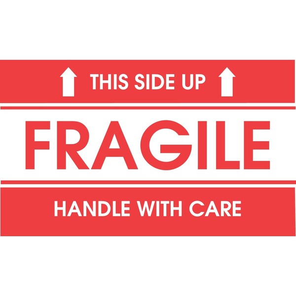 Label, DL1776, FRAGILE THIS SIDE UP HANDLE WITH CARE, 4" X 6"