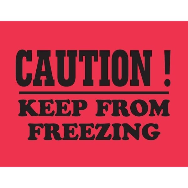 Label, DL1807, CAUTION KEEP FROM FREEZING, 3" X 4"
